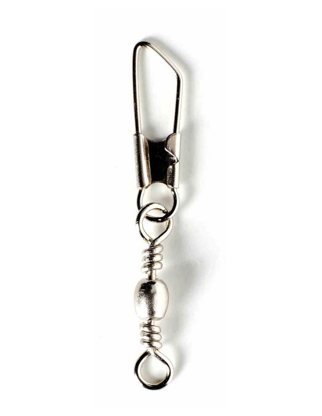 ARCA DRAAINAGEL BARREL SWIVEL WITH SAFETY SNAP - NICKEL 3 ARCA DRAAINAGEL BARREL SWIVEL WITH SAFETY SNAP - NICKEL
