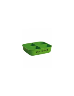 FUN FISHING AASDOOS DEKSEL MET GAATJES 500ML MET 4 COMPARTIMENTEN