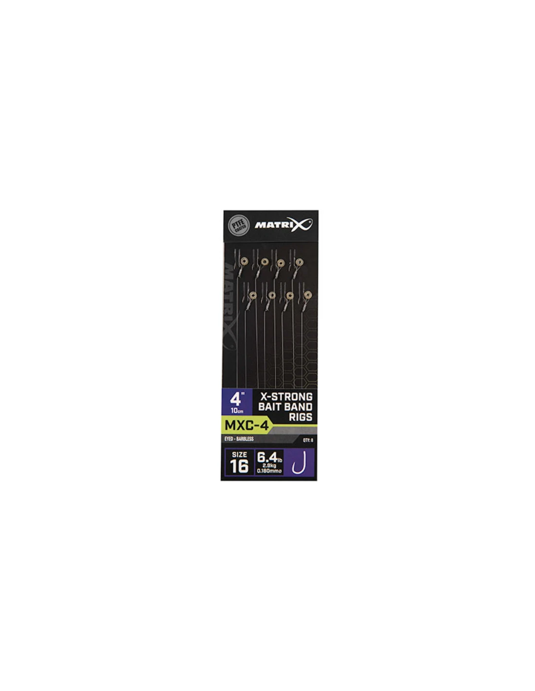 MATRIX ONDERLIJN MXC-4 X-STRONG BAIT BAND RIGS 4"/10CM 3 MATRIX ONDERLIJN MXC-4 X-STRONG BAIT BAND RIGS 4"/10CM