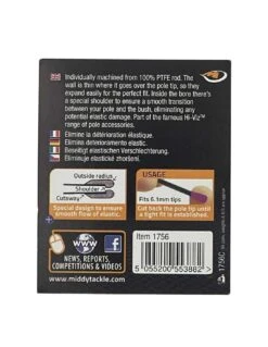 MIDDY ELASTIEK HI - VIZ EXTERNAL 100% PTFE BUSH RED 12 - 16 WHOPPER MIDDY -Vissen Product Winkel middy elastiek hi viz external 100 ptfe bush red 12 16 whopper middy 1