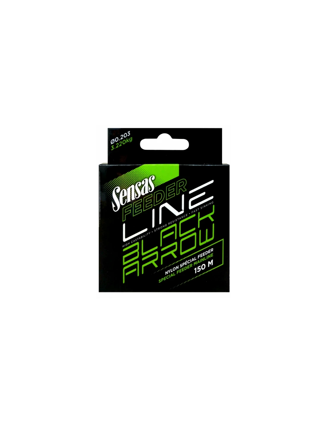 SENSAS NYLON FEEDER BLACK ARROW 150M 3 SENSAS NYLON FEEDER BLACK ARROW 150M